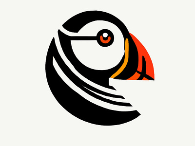 Artistic Logo Inspirations by Aravind Reddy Tarugu #9: Puffin aravind art branding clean design digital flat geometric graphic design icon logo modern nature red grouse reddy tarugu ui ux vector website