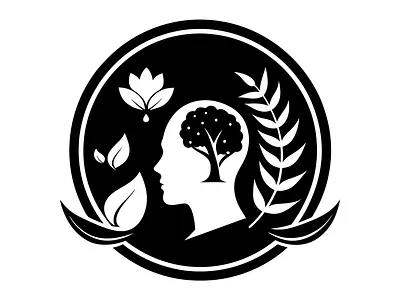 General Mental Health Awareness vector, silhouette logo design b one person
