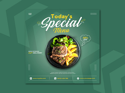 Social media post-instagram post banner design branding facebook ads food banner graphic design instagram post restaurant banner social media