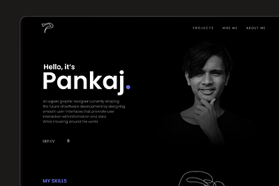 Dark Portfolio design showcase