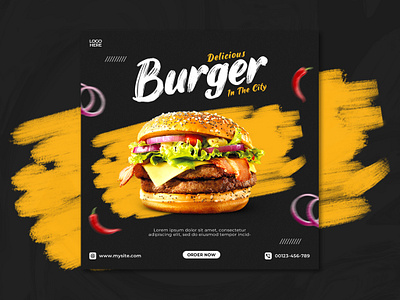 Food menu-social media post banner design facebook post food menu graphic design instagram post restaurant banner social media