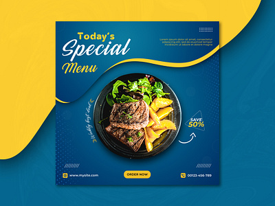 Restaurant banner-social media post ads design banner design facebook ads food menu graphic design instagram post social media