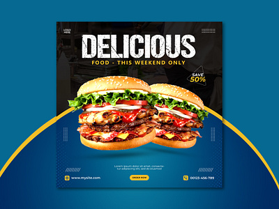 Social media post-food banner advertising design facebook ads facebook banner food menu graphic design instagram post social media