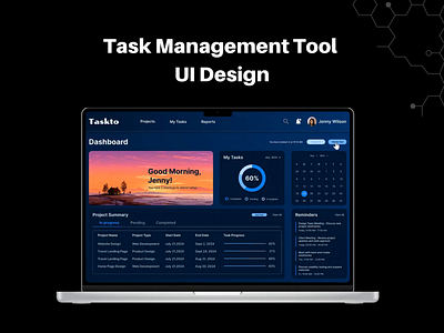 Task Management Tool UI Design saas task management ui design