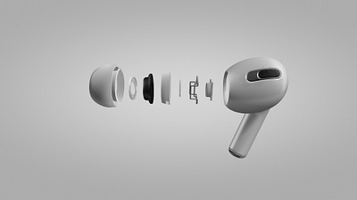 Airpods Dissection animation using Spline 3d 3d animation airpods exploded interaction interactive motion design motion graphics scroll spline