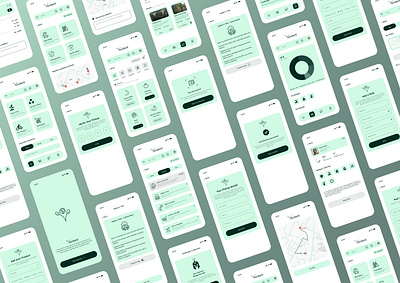 Green Mobile App UI/UX design - Verdant app awareness design environment food graphic design green mobile mobileapp online recycle reuse reward shopping sjop todo tree ui ux waste