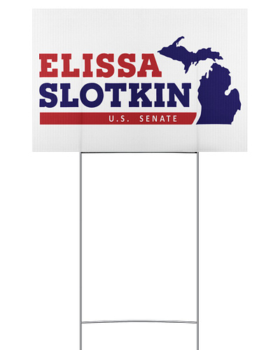 Elissa Slotkin Michigan Senate Shirt and Yard Sign animation branding graphic design motion graphics ui