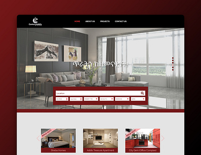 Real Estate Website Design design interface design ui ui design uiux visual design website design