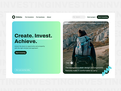 Investment website | Landing page bento clean crowdfunding design figma finance invest investment landing milimalism product design uxui web design