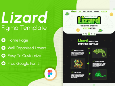 Lizard Figma Website Template business home page landing page layouts lizard website modern ui ui ux web design website