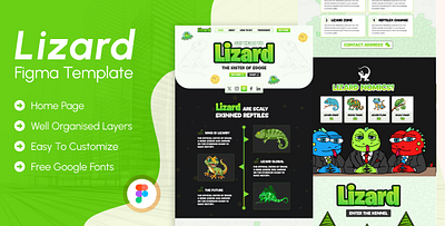 Lizard Figma Website Template business home page landing page layouts lizard website modern ui ui ux web design website