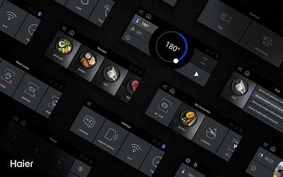 Haier I-Touch Series 6 interface cooker design embedded food haier hmi interface kitchen touchscreen ui ux