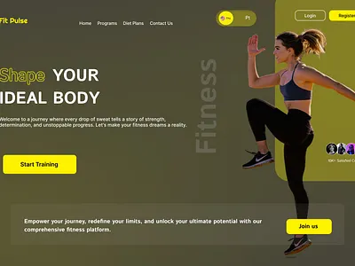 Landing page design graphic design ui