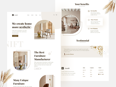 Furniture website animation branding design figma graphic design illustration landing page logo ui website design