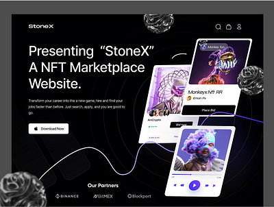 NFT website app design branding design figma graphic design illustration landing page logo ui website design