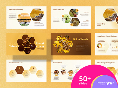 GOLDEN HIVE Honey Store Presentation PowerPoint Template agenda carpenter bee competition deck design diagram graphic design hexagon honey honey bees honeycomb pitch deck powerpoint powerpoint template ppt ppt template pptx presentation presentation template