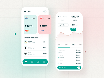 Finance Mobile App app app design app ui banking clean colors finance fintech minimal mobile mobile app money ui ui design ui ux ux wallet