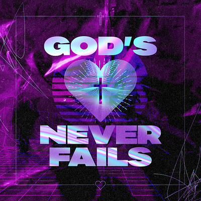 God's Love Never Fails | Christian Poster christian