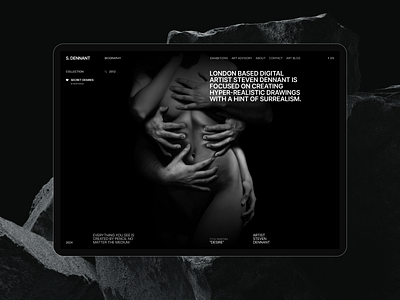 Steven Dennant - Minimalist Aesthetic Website - Start Screen aesthetic artist artistic black case study clean dailyui dennant elegant landing page luxury minimalist modern ui uiux ux web design website website design website designer