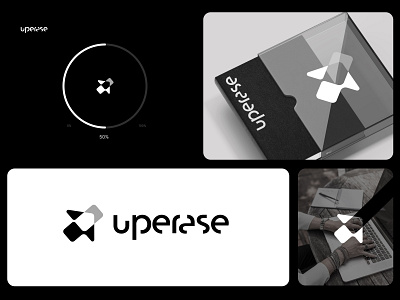 Uperase - Junk cleaning app Logo app branding icon identity junk cleaning logo logo design logomark minimalist ui wordmark