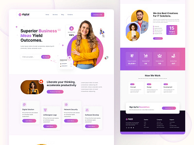 Bussines website design for an agency branding design graphic design illustration landing page landing page design logo ui ui design ui ux uidesign uiux website design