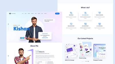 Portfolio website design branding design graphic design illustration landing page landing page design logo portfoilo ui ui design uiux web design website website design