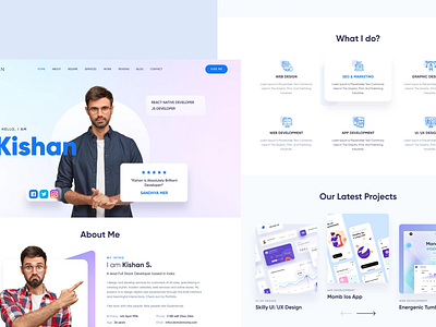 Portfolio website design branding design graphic design illustration landing page landing page design logo portfoilo ui ui design uiux web design website website design