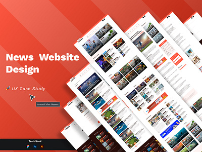 News Website Design. UX Case Study branding contentfirst datavisualization design graphic design gridlayout info desk design interactiveux neumorphism news design news portal news website news website design newsportaldesign portal design typography ui design ux design web design website design