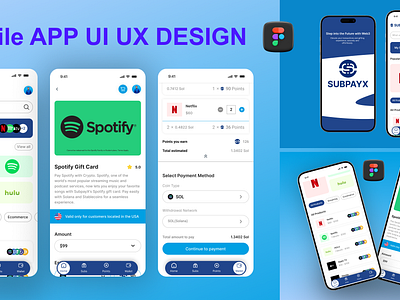 Online Subscription With Crypto Mobile App Design app app design app ui crypto app crypto payment designer figma figma designer mobile app mobile app design mobile app ui netflix app online app online app design subscription app subscription crypto app ui ui ux ui ux mobile app ux