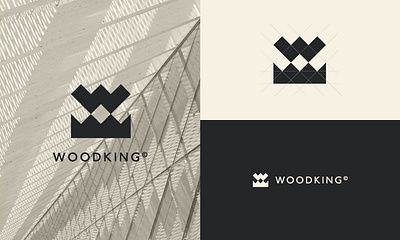 WoodKing | Visual identity branding crown logo graphic design high end logo visual identity w letter w logo wood business woodking