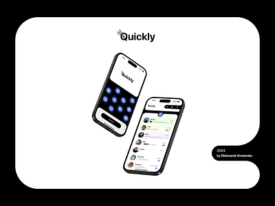 Quickly - Mobile app app apple branding design figma graphic design illustrator ios logo messenger mobile mobile app photoshop ui ux web web design