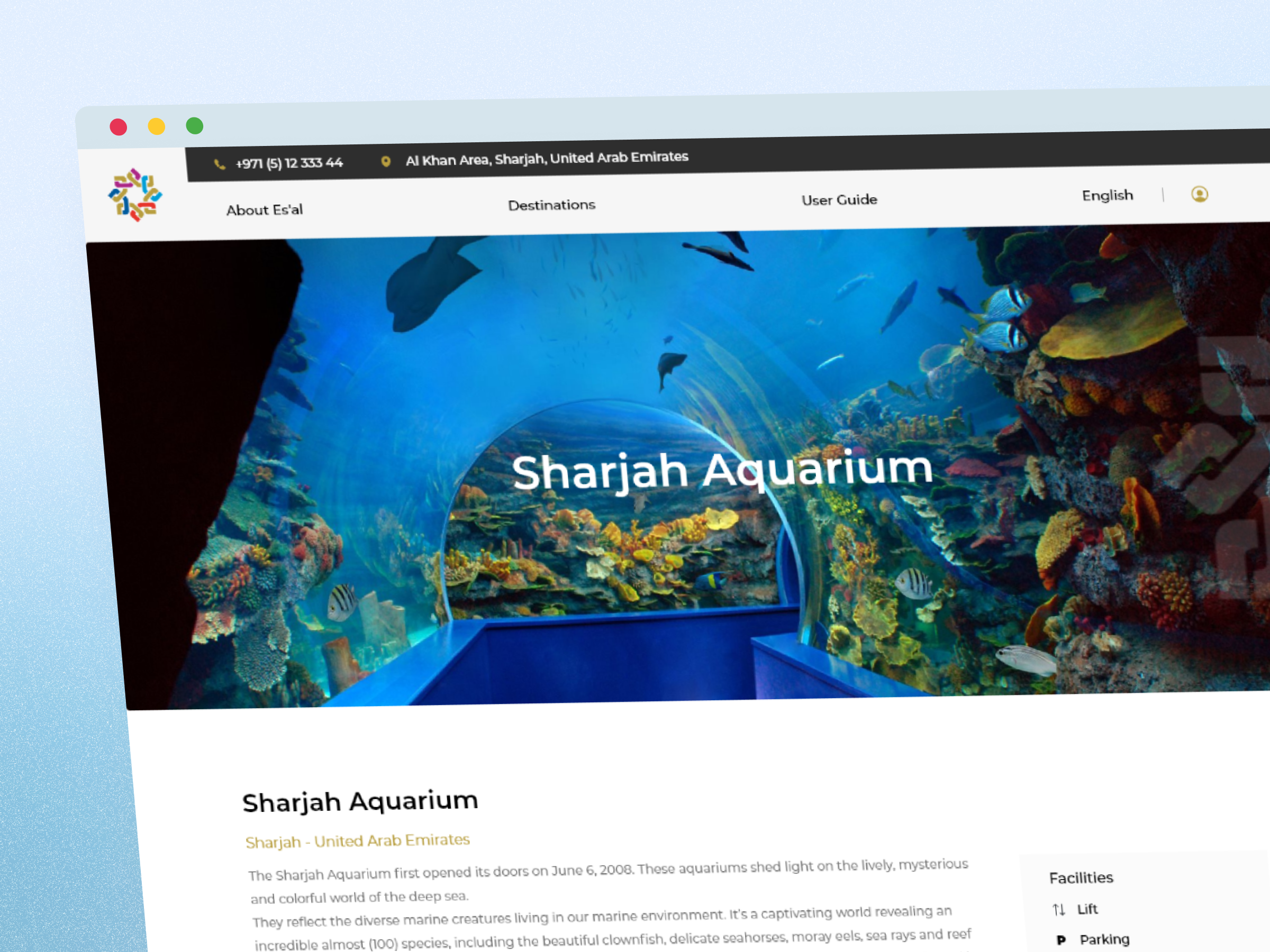 Visit Sharjah - Website Design ai branding design graphic design illustration location design location page logo minimal typography uae best design uae design uae website ui ui design vector visit sharjah web design website