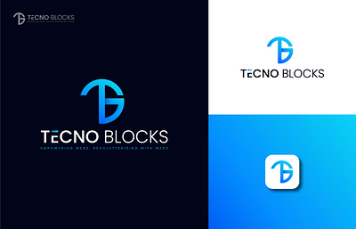 Tecno Blocks Logo Design b letter logo branding creative logo custom logo graphic design letter logo logo tech logo tletter logo website logo