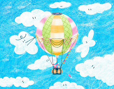 My hat,,,!!! art artwork cloud design face hat hotairballon illust illustration ipad line pattern peachtober peachtober24 peachtober24sky photoshop sky tweetyheather wind windyday