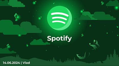 A little creative rethinking of Spotify design graphic design illustration vector