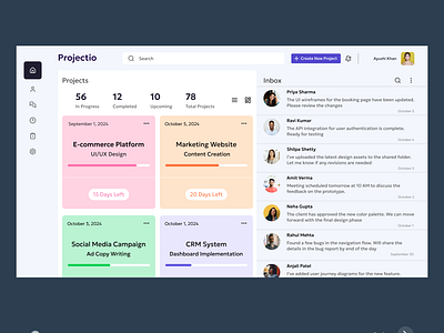 Day 44/100 - Project Management Dashboard UI dashboard dashboard design dashboard template dashboard ui dashboarddesign dashboardui desktop design figma figma design managementdashboard project management dashboard projectmanagement ui ui ux uiux web app web app ui web design webapp webappui