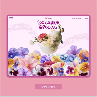 Website design for Ice cream cafe 3d animation branding discover graphic design illustration logo mobile motion graphics print product design typography ui web design