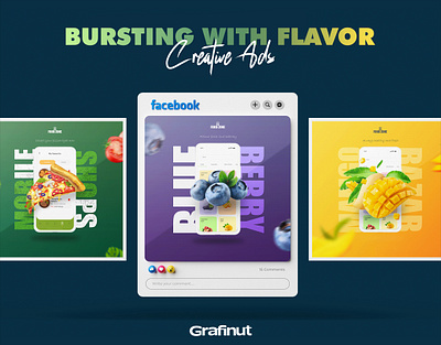 Food Social Media Ads branding graphic design