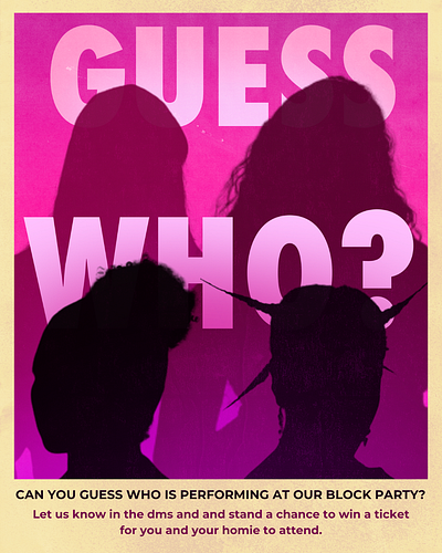 Banana Club Guess Who Posters flyer graphic design