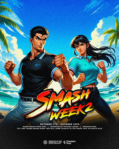 Solar Pros - SMASH PROS: Week 2 Competition Graphic ai branding business design digital freedomforever graphic design graphics instagram poster social media solar solar pros street fighter video game