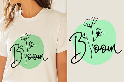 Bloom T-shirt Design bloom digital art flowers graphic design illustration illustrator vectorart