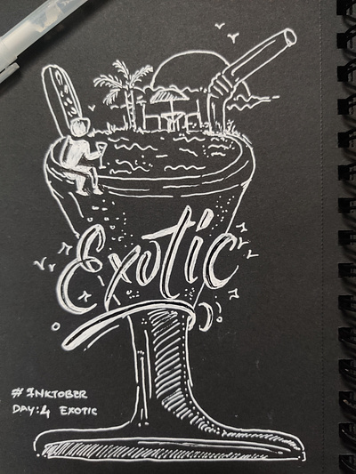 Day:4 exotic inktober24 inktober