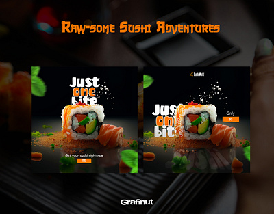 Sushi-themed Social Media Poster ad branding food food food design social media sushi