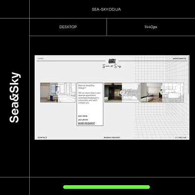 Sea&Sky Apartments design desktop minimal web