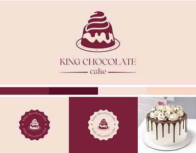 KING CHOCOLATE cake Logo Design 3d animation branding cake chocolate design graphic design illustration logo motion graphics typography ui ux vector