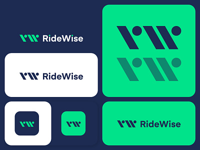 RideWise branding clean design flat flat logo geometric logo graphic design logo minimal modern logo simple logo