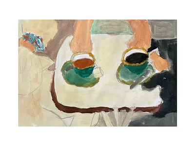The Lunch art artist contemporary art graphic design motion graphics painting