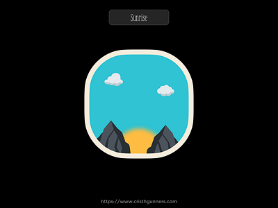 Badge Sunrise branding challenge concept dailyui dark darkdesign design flat icon illustration interface logo nature ui ux