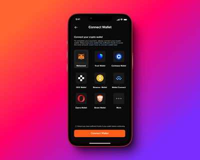 Movipay - Connect Wallet blockchain crypto design ui uiux wallet