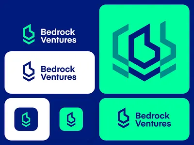 Bedrock Ventures b b logo branding clean design flat flat logo geometric logo graphic design logo minimal minimal logo modern logo simple logo